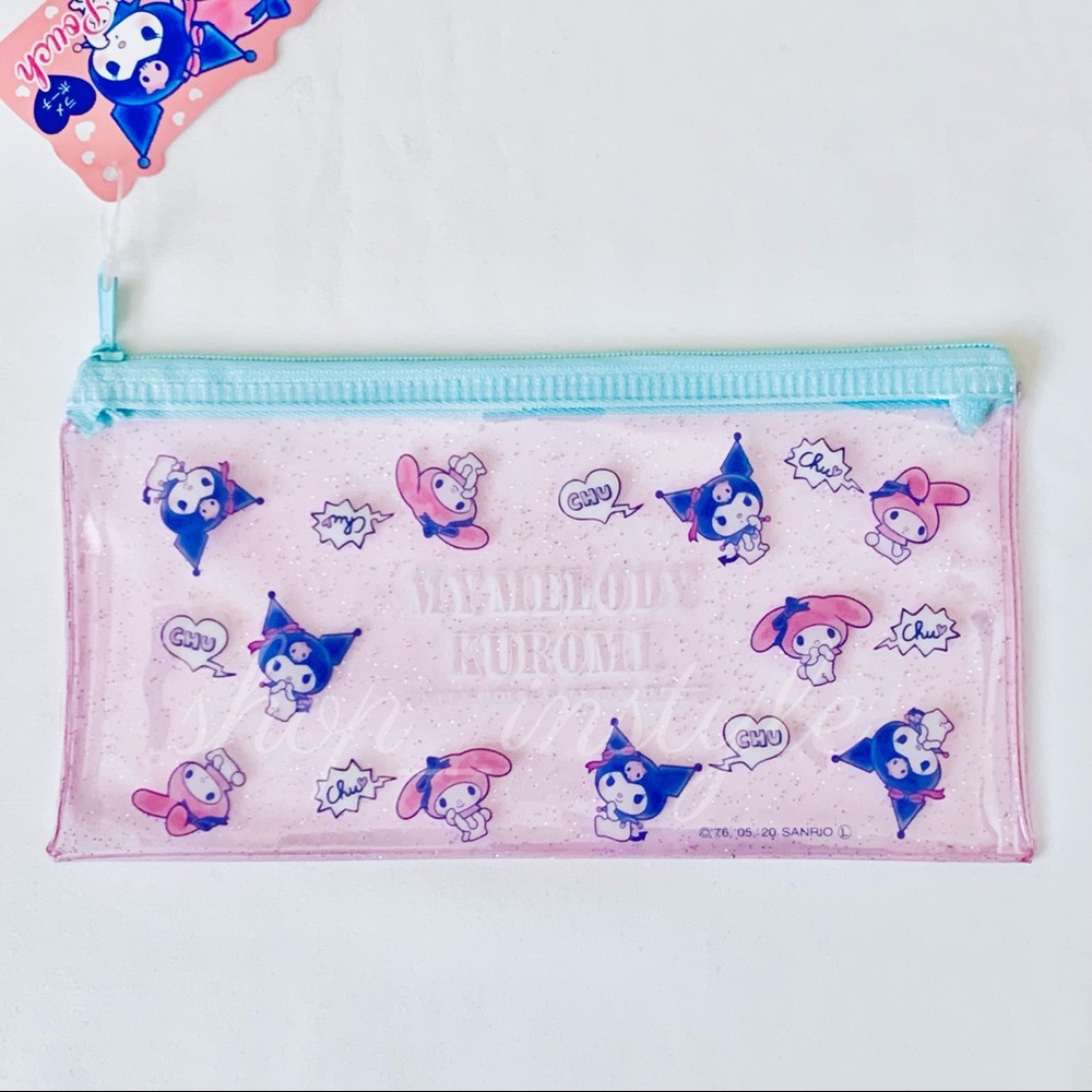 Sanrio My Melody x Kuromi Glitter Zip Pouch